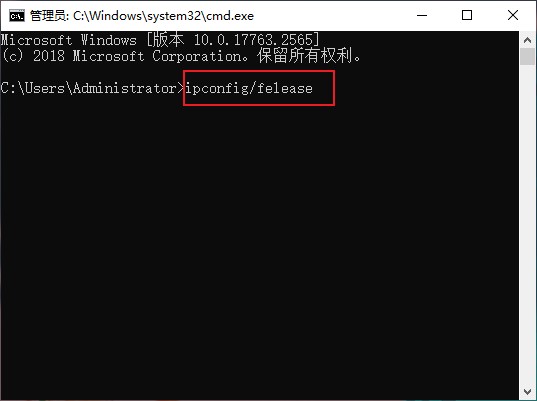 ipconfig/felease