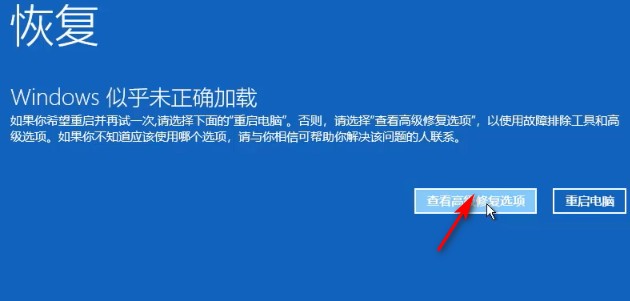 2-查看高級恢復選項